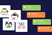 135 Cute Animal Hand-drawn Bundle, an Emoji Icon by Brickclay (Thumbnail 2 of 12)