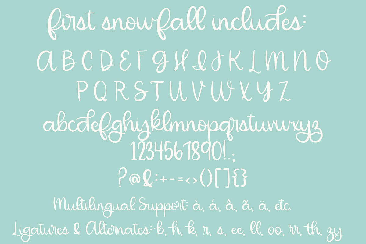 First Snowfall, Cute Script, a Handwritten Font by Designing Digitals (Photo 3 of 8)