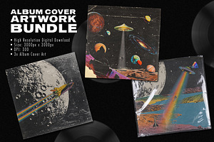 Album Cover Art BUNDLE Retro Space