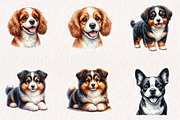 Cute Dogs Stickers & Clipart, a Seasonal Illustration by CreationArt (Thumbnail 4 of 7)