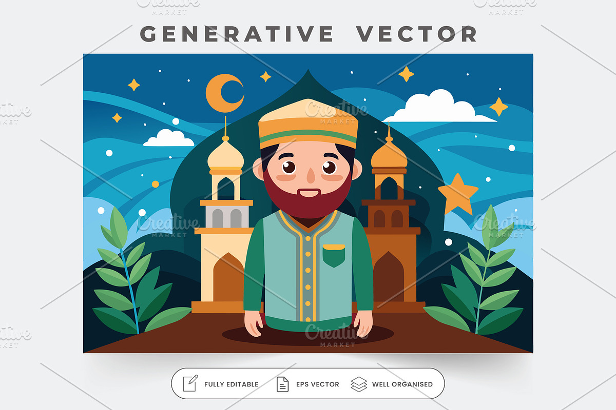 A cheerful character celebrates the, a Graphic by SouravDesign