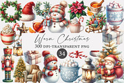 Watercolor Warm Christmas Clipart Bu, an Illustration by Designworld (Thumbnail 1 of 4)