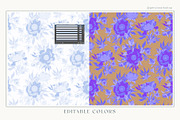 Seamless pattern set with peonies., a Decorative Illustration by GenziWorkshop (Thumbnail 12 of 12)