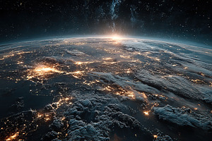 Earth Sunrise from Space, a Nature Photo by Ales Munt