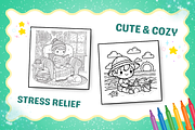 Chibi Printable Coloring Pages, a Person Illustration by ikarifq shop (Thumbnail 3 of 7)