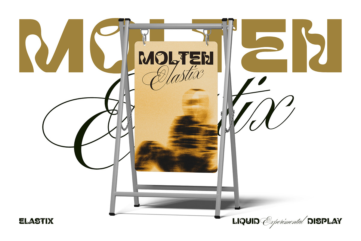 Elastix - Liquid Experimental Font, a Sans Serif Font by Drizy (Photo 8 of 10)