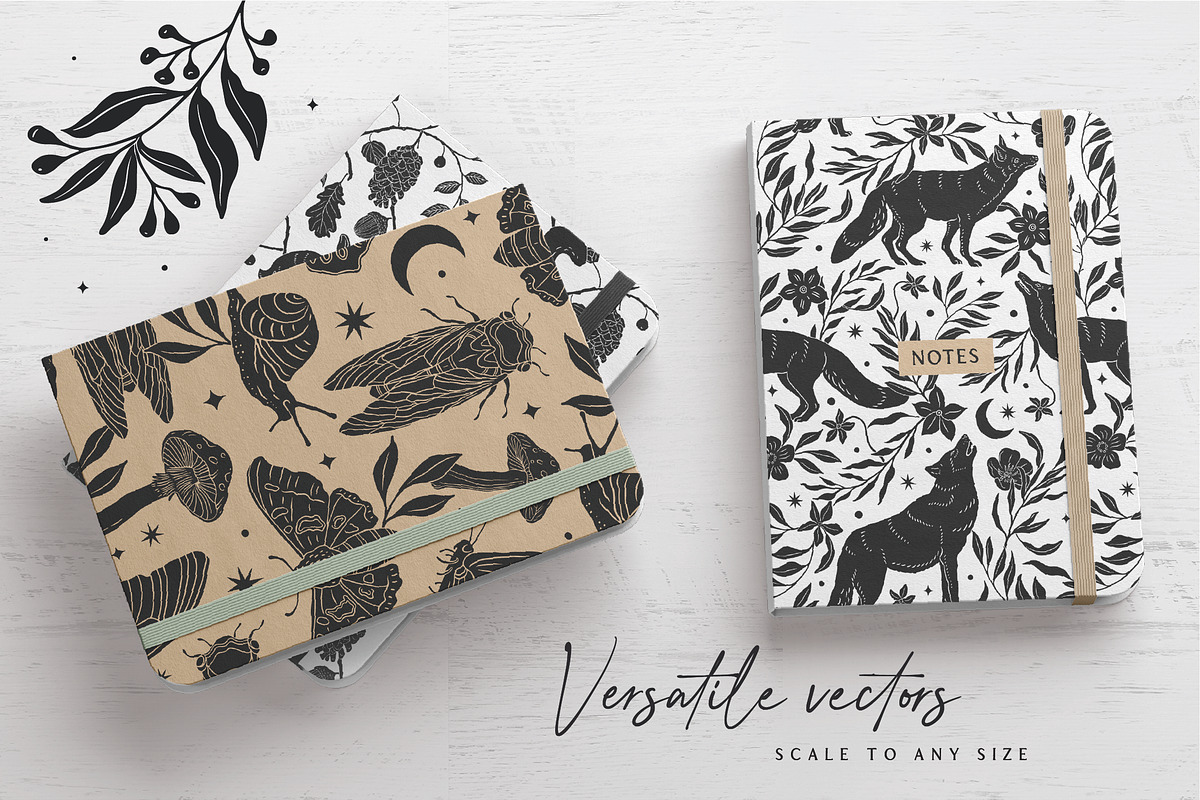 Woodland Wonders: 2 in 1 Graphic Set, a Decorative Illustration by rouxsupplyco (Photo 20 of 32)
