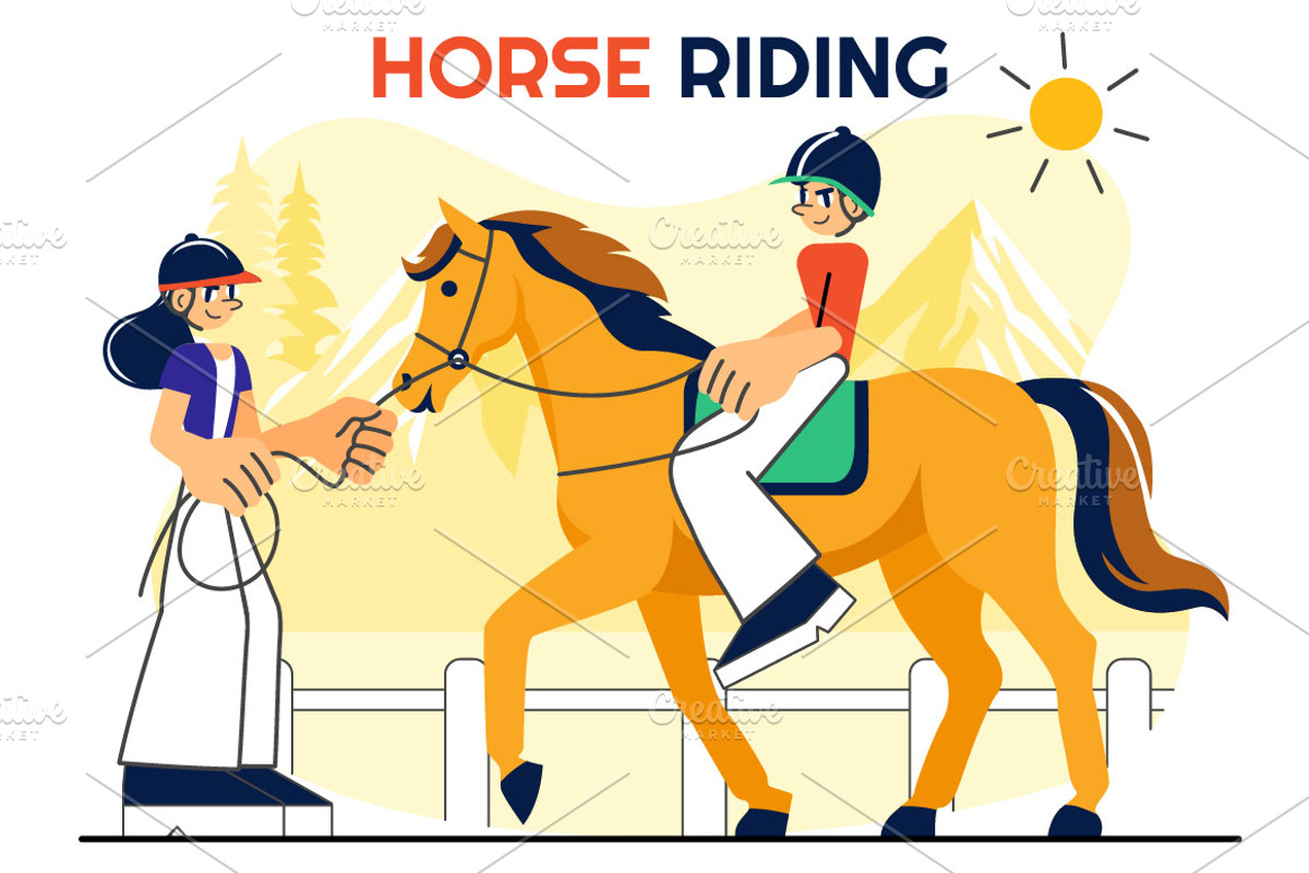 10 Horse Riding Illustration, a Sport Illustration by denayunebgt (Photo 4 of 4)
