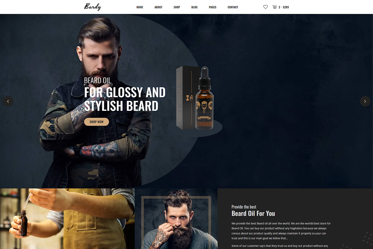 Beard Oil eCommerce Template - Bardy, a Bootstrap Template by HasThemes (Photo 2 of 2)