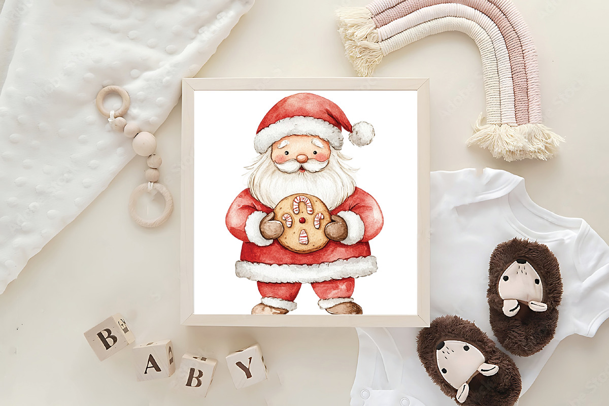 Cute Santa & Holiday Elements Clipar, an Illustration by CraftArtStudio (Photo 6 of 6)
