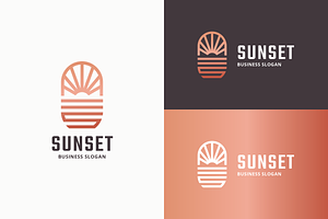 Sunset Travel Agent Logo, a Branding & Logo Template by Design_Planet