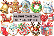 Christmas Cookies Clipart, an Illustration by Design Market (Thumbnail 1 of 5)