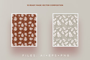 Botanical Seamless Patterns V2, a Pattern Graphic by PixelHive Pro (Thumbnail 9 of 17)