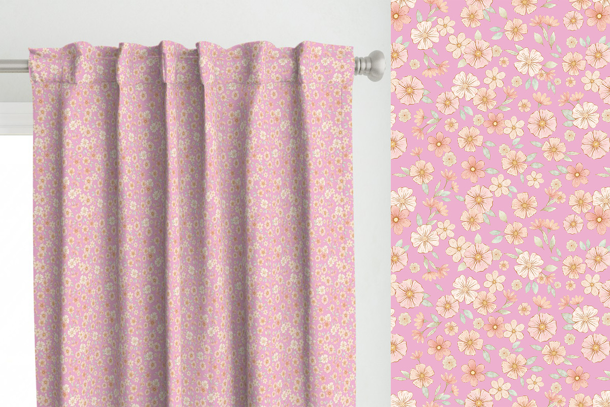 Blush Ditsy Florals, a Pattern Graphic by Naty Art (Photo 4 of 8)
