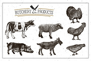 Farm Animal Logo Templates Set, an Animal Illustration by Lemon Workshop (Thumbnail 2 of 6)