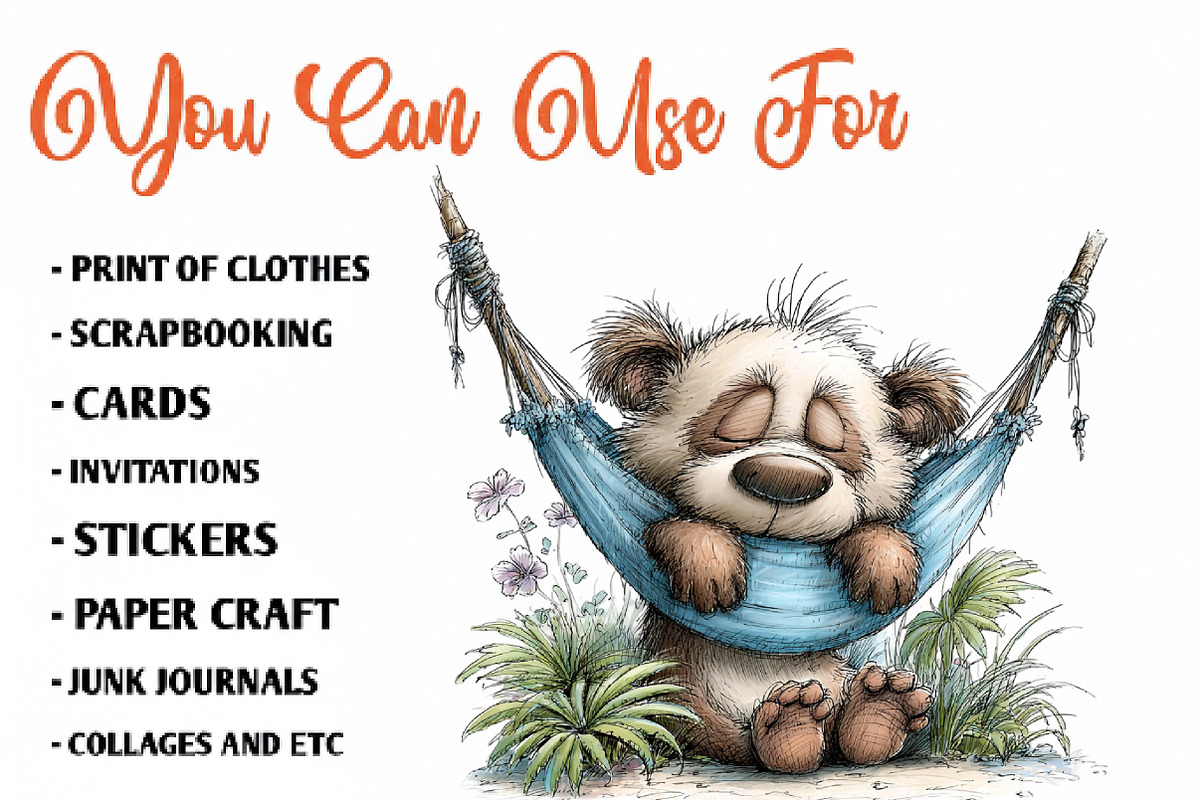 Whimsical Summer Animals Clipart, an Animal Illustration by CreationArt (Photo 5 of 7)
