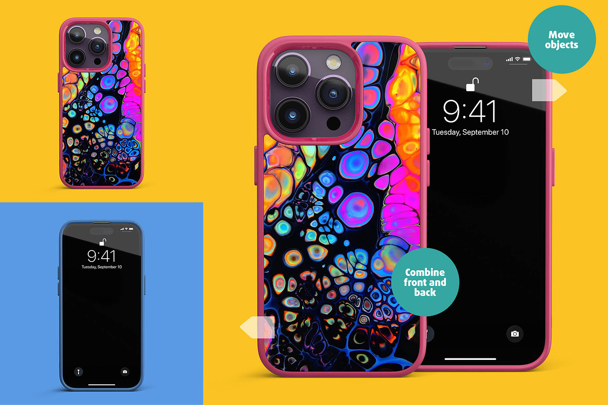 iPhone 14 pro Rugged case, an iPhone Mockup by Colatudo Store (Photo 5 of 9)