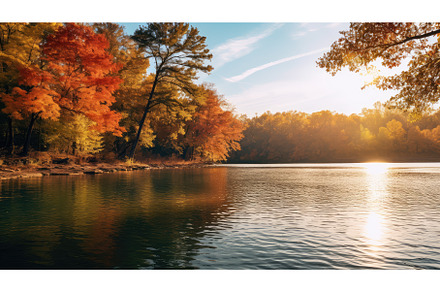 tree sun color panorama serene ai, a Nature Photo by pikepicture