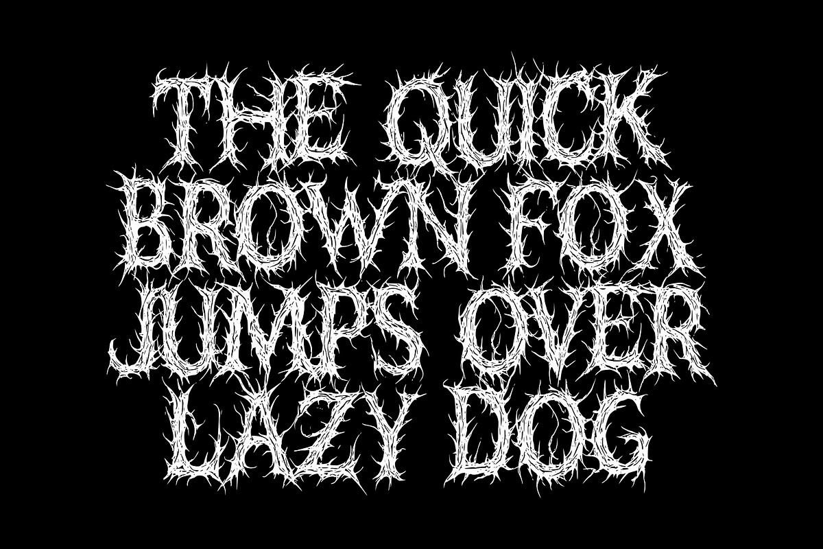 Zorth Samlo - Death Metal Font, a Blackletter Font by Sealoung (Photo 4 of 8)