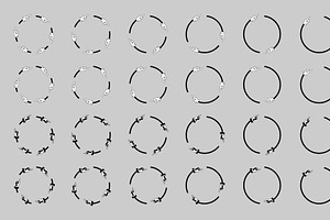 Set of Round Directional Arrows, an Outline Icon by hkmonir