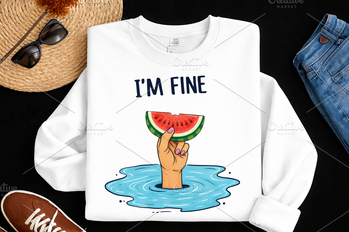 Funny Summer Watermelon Design, a Seasonal Illustration by Design Station (Photo 3 of 6)