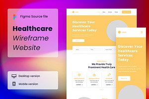 Healthcare Wireframe Website 27, a Wireframe Template by INSPR STD