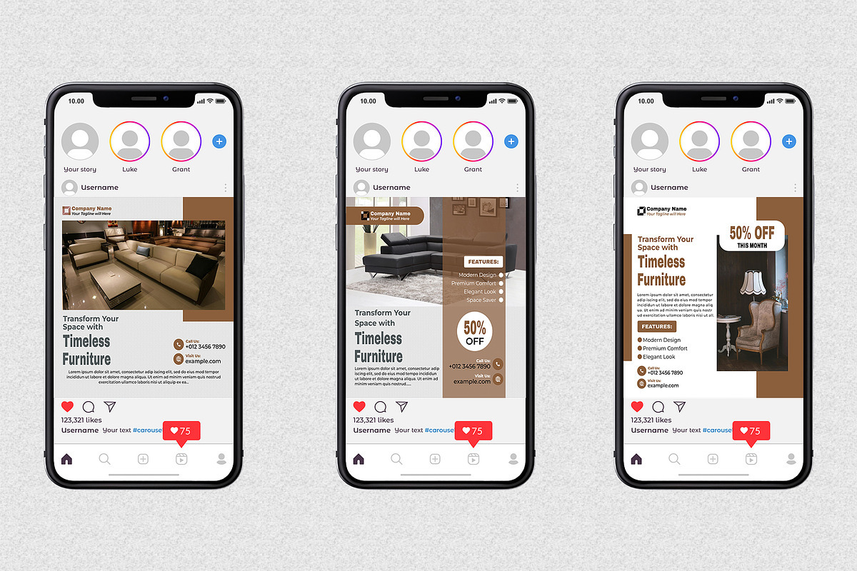 Indoor posts | 100 Posts | Instagram, a Social Media Template by Mohammad Sarfaraz (Photo 12 of 18)