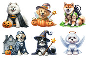 Dogs Halloween Costumes Clipart, an Illustration by Daily.Designs (Thumbnail 5 of 5)