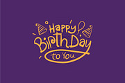 Happy Birthday Lettering card design, a Card Template by ashek (Thumbnail 5 of 6)
