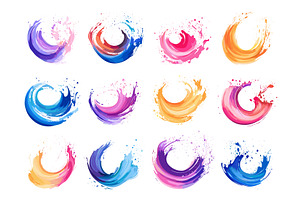 Abstract Circular Brush Strokes In, an Illustration by LadadikArt
