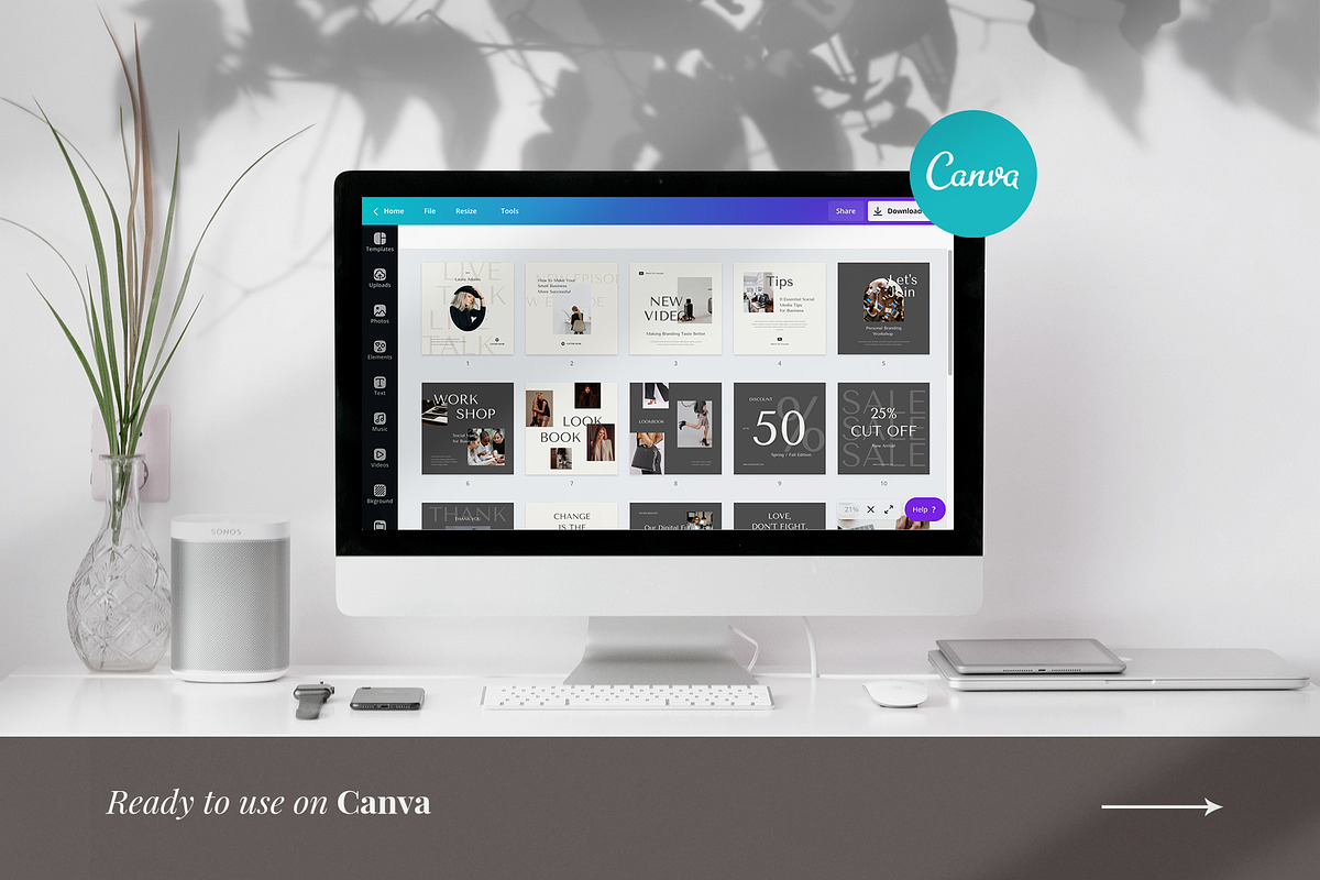 Influencer Instagram Pack | PS CANVA, a Social Media Template by Visuel Colonie® (Photo 4 of 18)