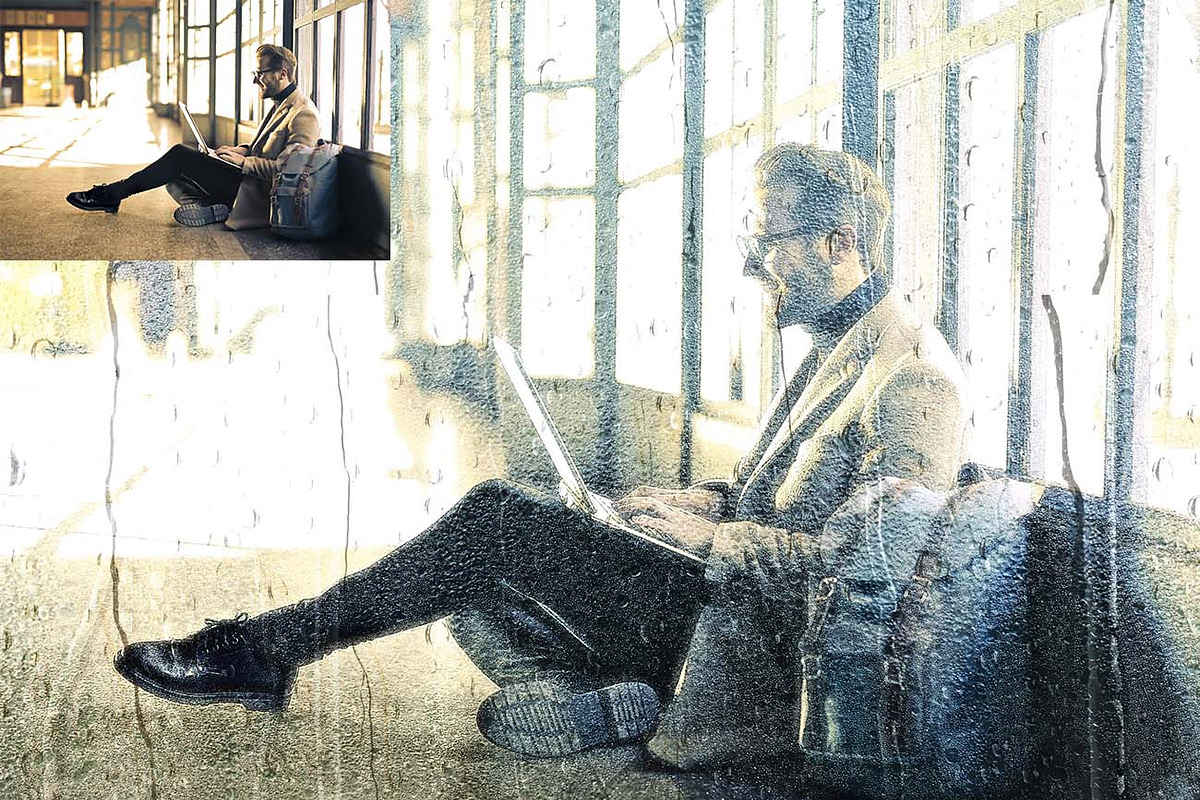 Wet Glass Overlay Photoshop Action, an Action Add-On by Studio Retouch (Photo 7 of 11)