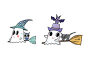 Retro Groovy Baby Ghost, a Seasonal Illustration by Sense Library (Thumbnail 4 of 9)