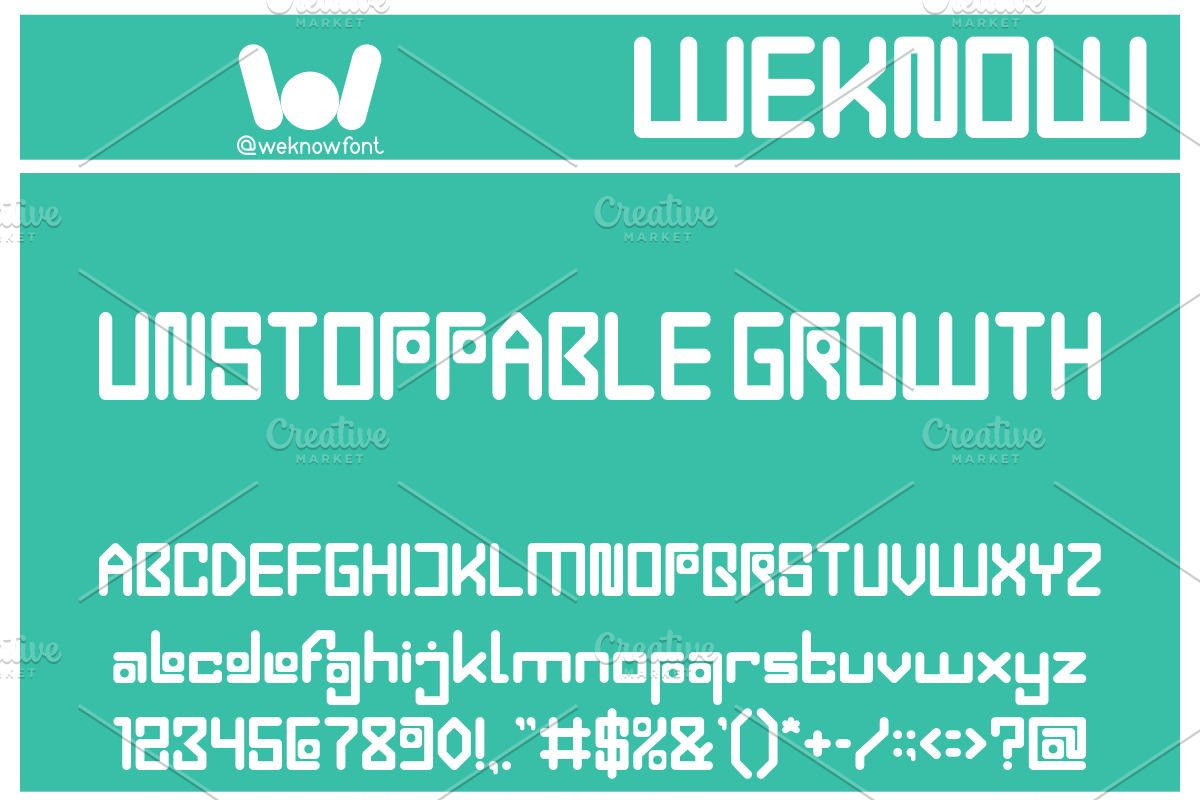 Unstoppable Growth font, a Font by weknow (Photo 1 of 8)