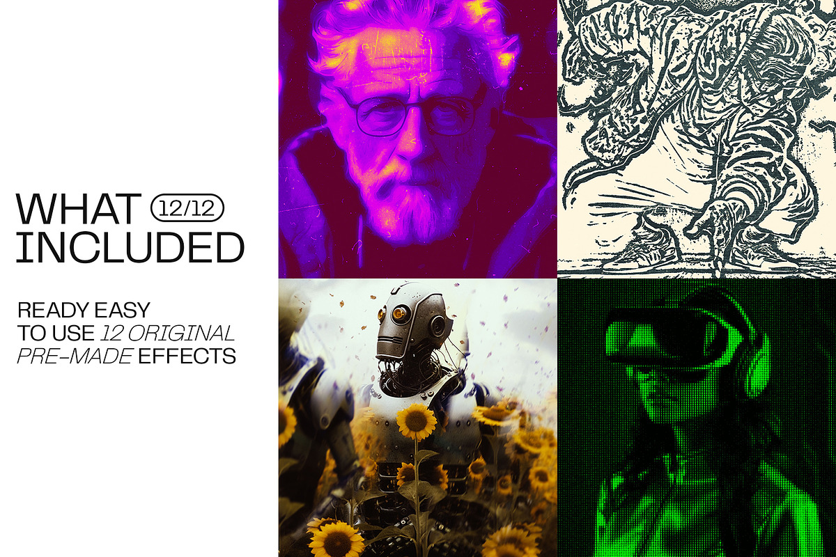12 Photo Effect Templates, a Layer Style Add-On by iDoodle Studio (Photo 5 of 6)