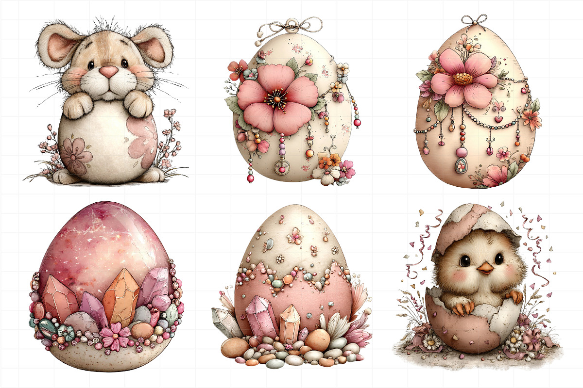 Whimsical Easter Egg Clipart, an Illustration by Daily.Designs (Photo 3 of 8)