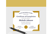 Certificate of Completion Template, a Card Template by YasdeyDesigns (Thumbnail 6 of 6)