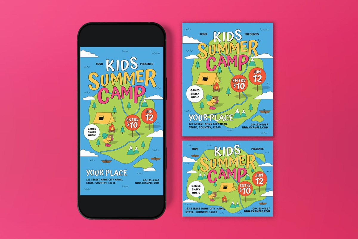 Kids Summer Camp Flyer, a Flyer Template by graphicook (Photo 3 of 3)