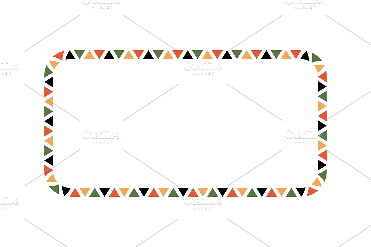 African Mexican Ethnic Motif Frame, a Decorative Illustration by Elena Pimukova (Photo 4 of 7)