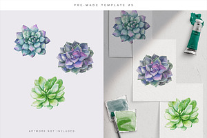 Watercolor Mockup Scene Creator