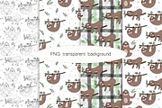 Cute Sloth! Hand drawn., a Background Graphic by Irene_Boiko_ART (Thumbnail 3 of 8)