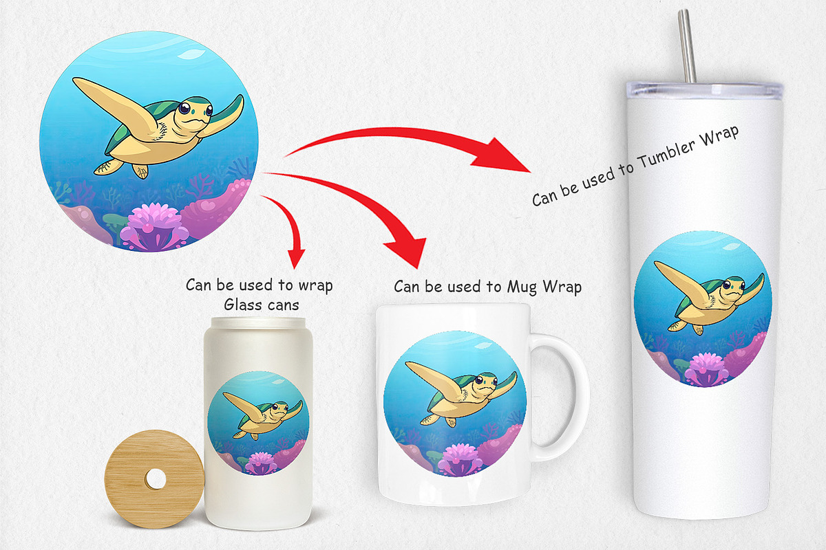 Sea Turtle Clipart, a Graphic by Artnoy (Photo 4 of 5)