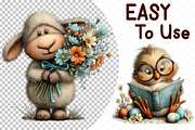 Spring Easter Animals Clipart, an Illustration by cherrydesign (Thumbnail 4 of 4)