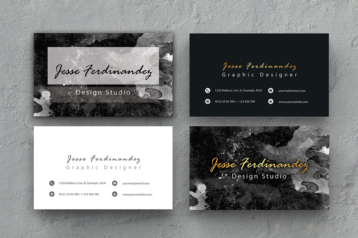 Artistic Business card Template-003, a Business Card Template by M6 Gallery (Photo 2 of 4)