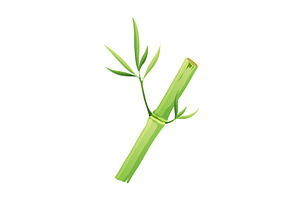 Bamboo green stalk, icon. Stem, an Object Illustration by Things for designers