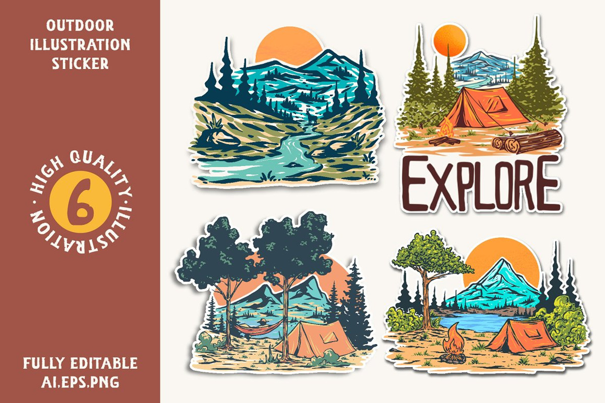 Outdoor Adventure Illustration, an Illustration by youken (Photo 4 of 4)