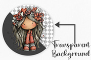 Valentine Flowers and Girls Clipart, an Illustration by Canvas Craft (Thumbnail 2 of 6)