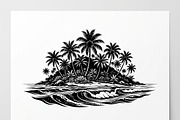 50 Tropical Palm Island Silhouette, an Empty State Illustration by Amazin_art (Thumbnail 5 of 41)