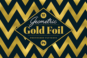 Gold Foil Geometric PSD Patterns