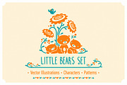 Little Bears Set, an Animal Illustration by Alexander Baidin (Thumbnail 1 of 3)